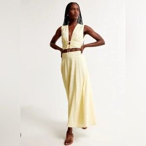 Abercrombie Textured Flowy Maxi Skirt
